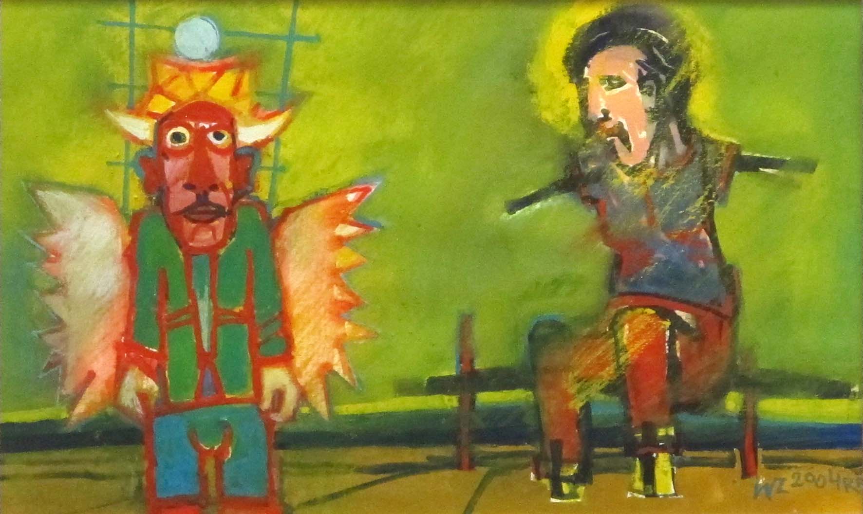 Zbigniew Ważydrąg, bez tytułu, 2004, tempera, papier