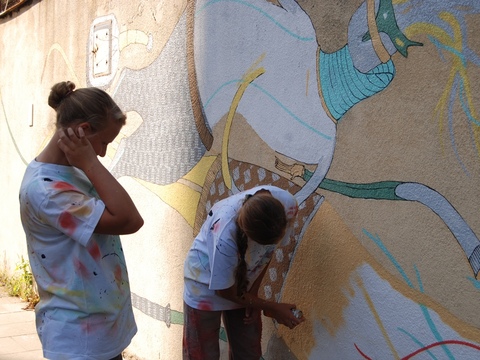 //Roads to freedom// - mural painting