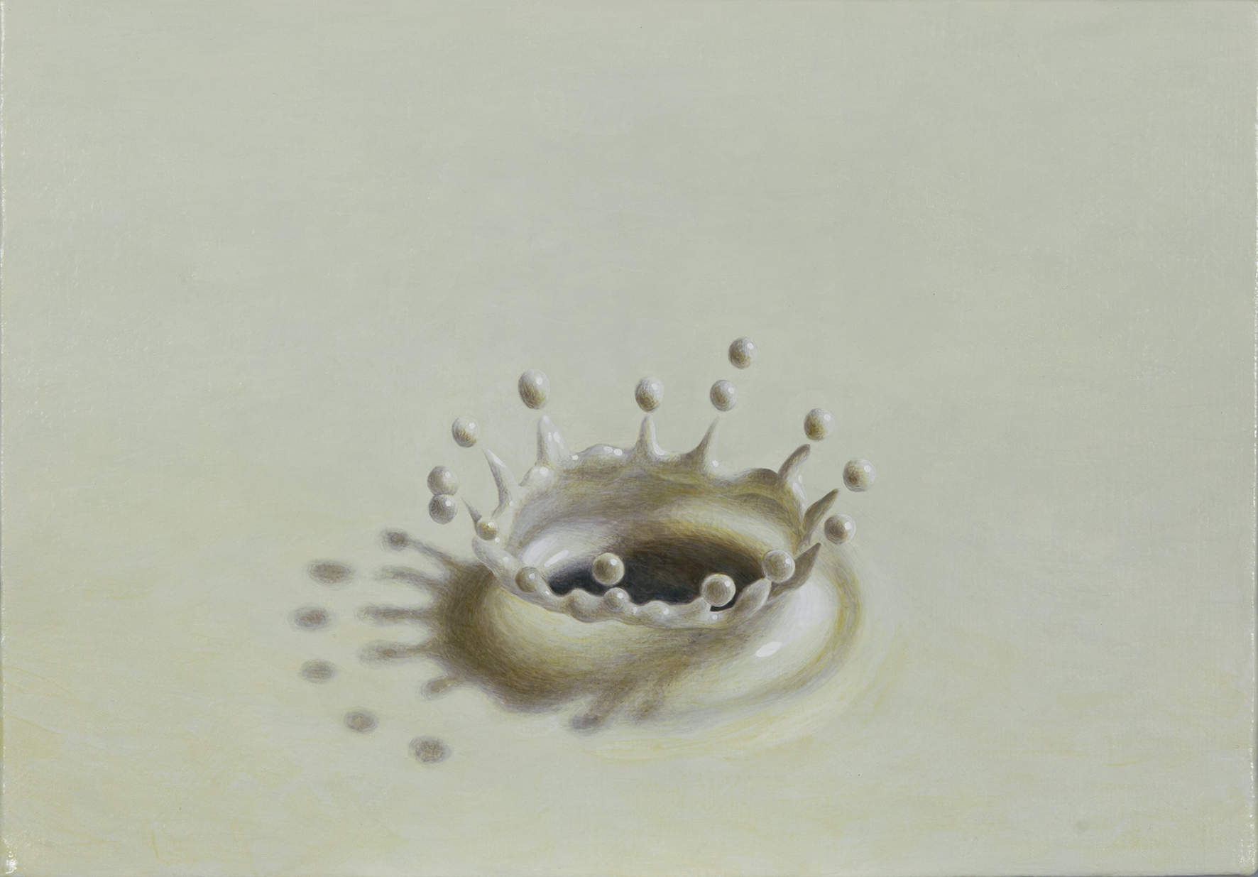 Shinji Ogawa, //Milk Crown//, 2007, acrylic on canvas, 18 × 26 cm