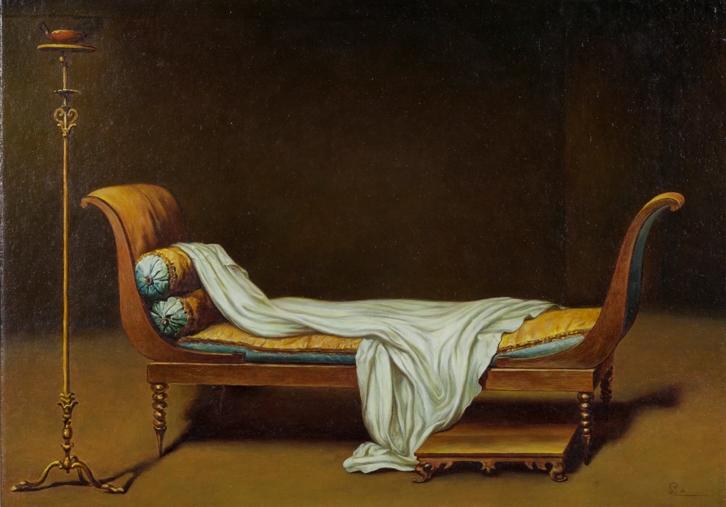 Shinji Ogawa, //Madame Récamier//, 2009/2011, oil on canvas and plywood, 21 × 30 × 3.5 cm