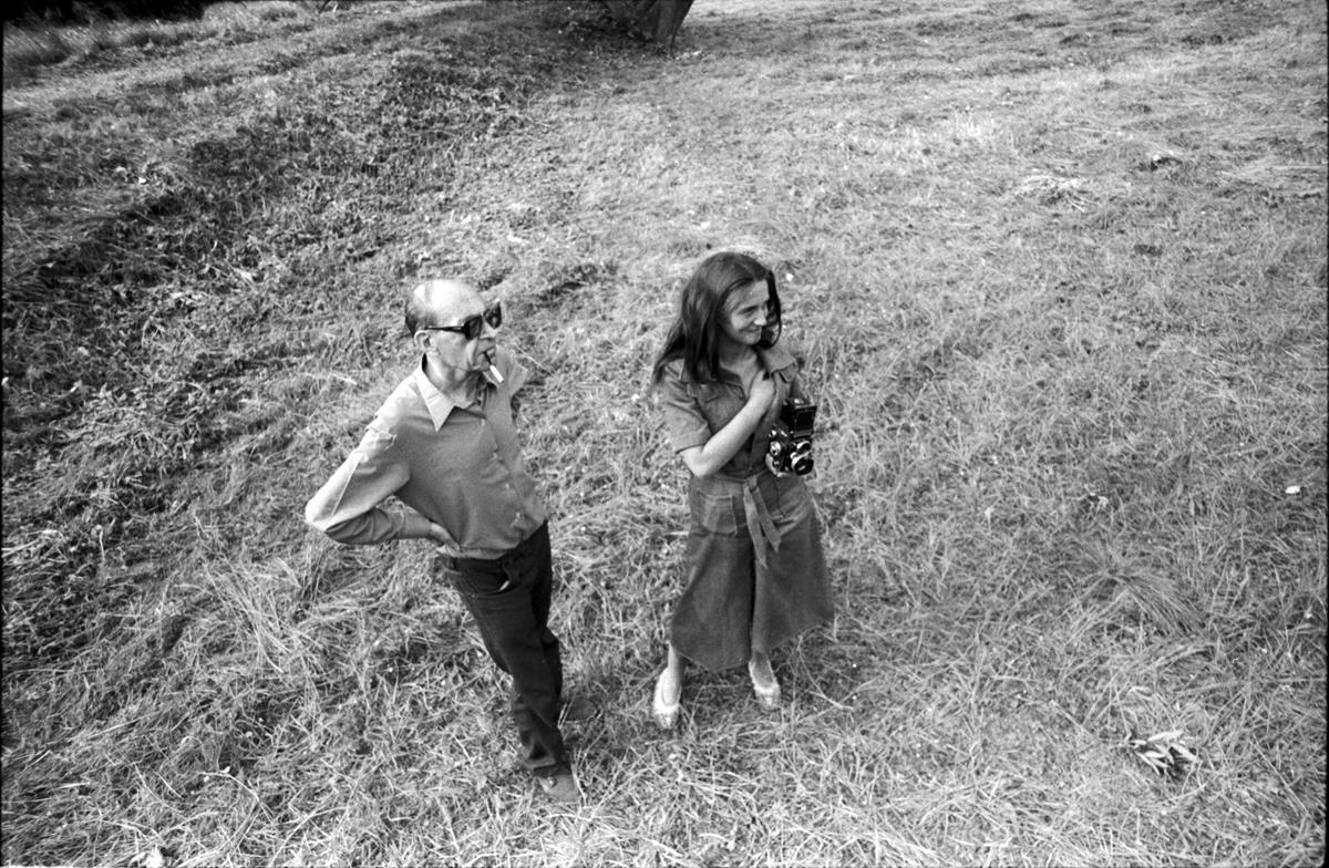 Marian Eile i Anna Arvay podczas sesji fotograficznej dla czasopisma „Szpilki”, lata 70., Archiwum MOCAK-u