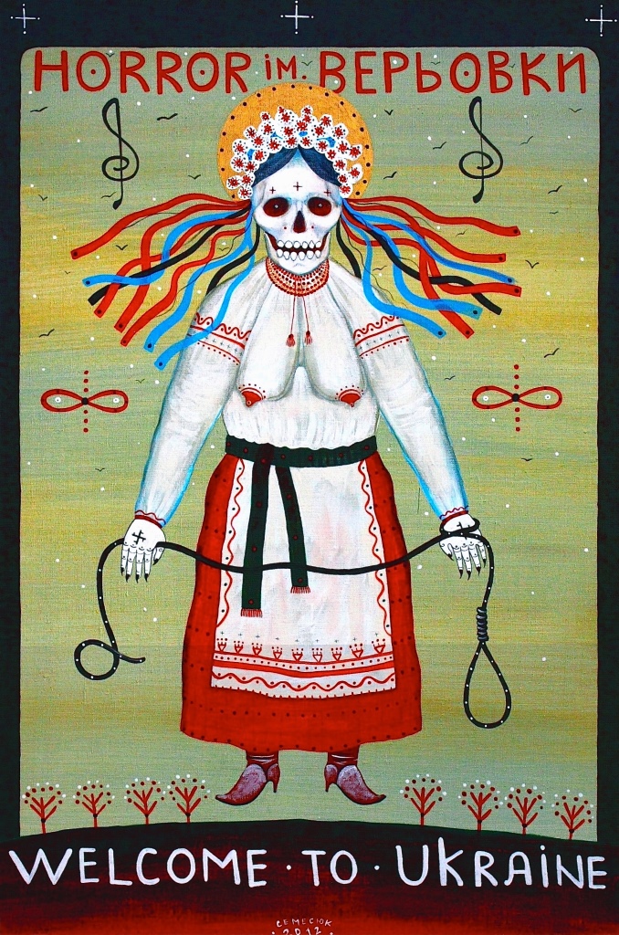 Ivan Semesyuk, //Horror imienia Veriovki//, 2013, akryl / płótno, 90 × 60 cm