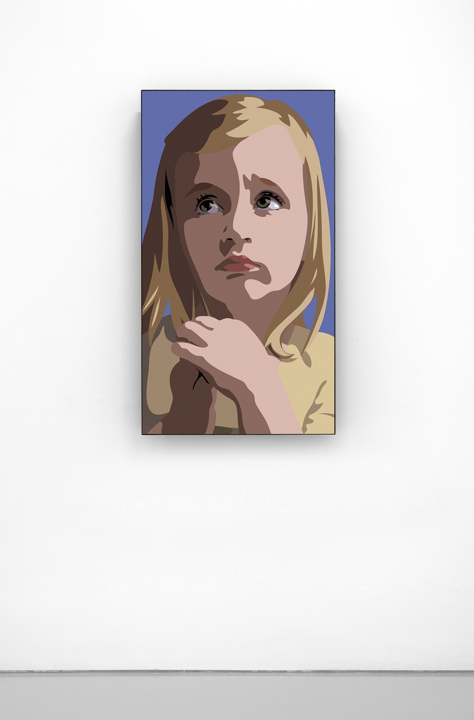 Julian Opie, //Sissi//. 2014, ciągła animacja komputerowa na 65-calowym ekranie LCD, 146 × 83,5 × 8,3 cm, dzięki uprzejmości artysty