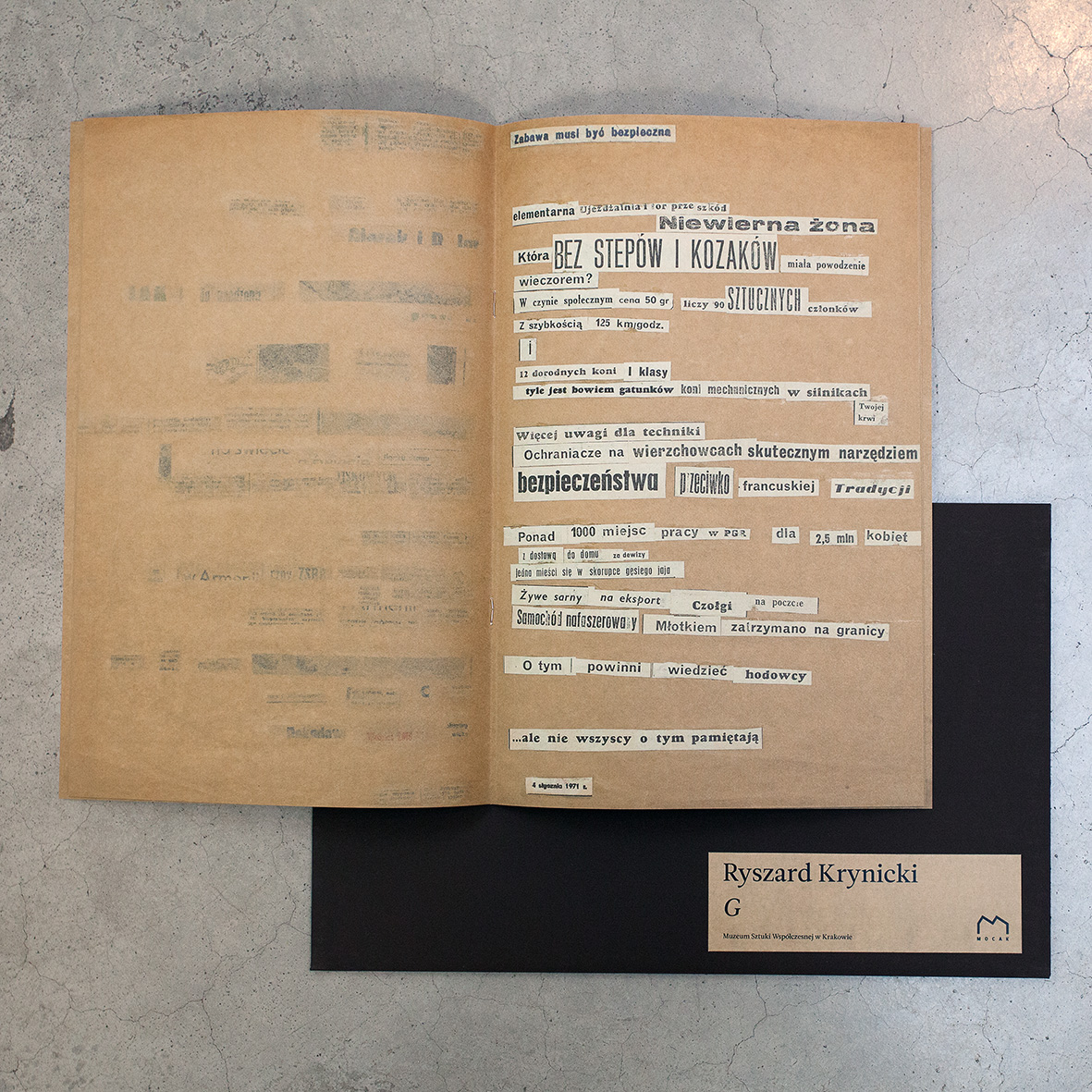 Ryszard Krynicki //G//, Museum of Contemporary Art in Krakow, Krakow 2015