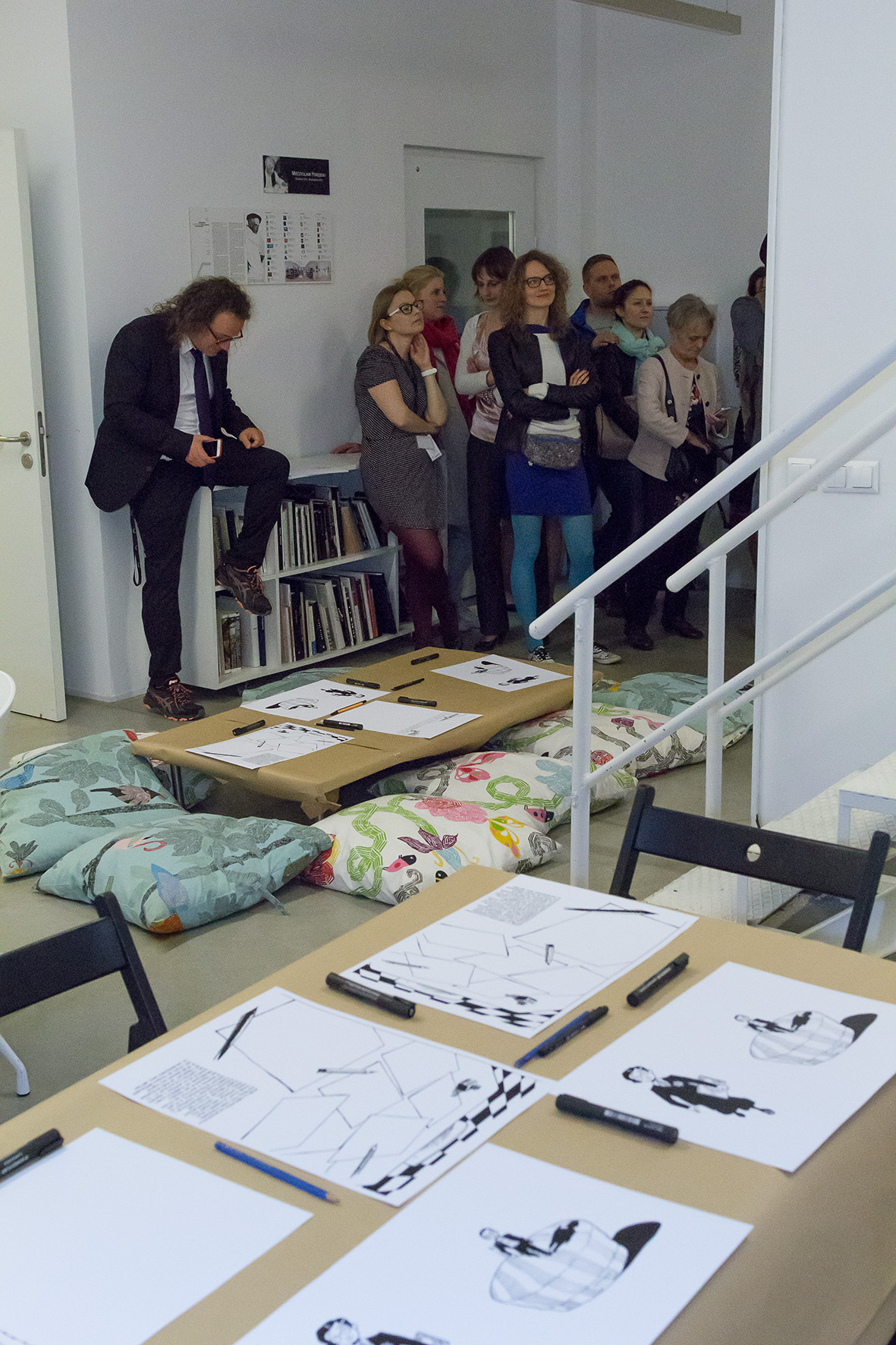 Warsztaty z udziałem Michela Kichki, Noc Muzeów, Biblioteka MOCAK-u