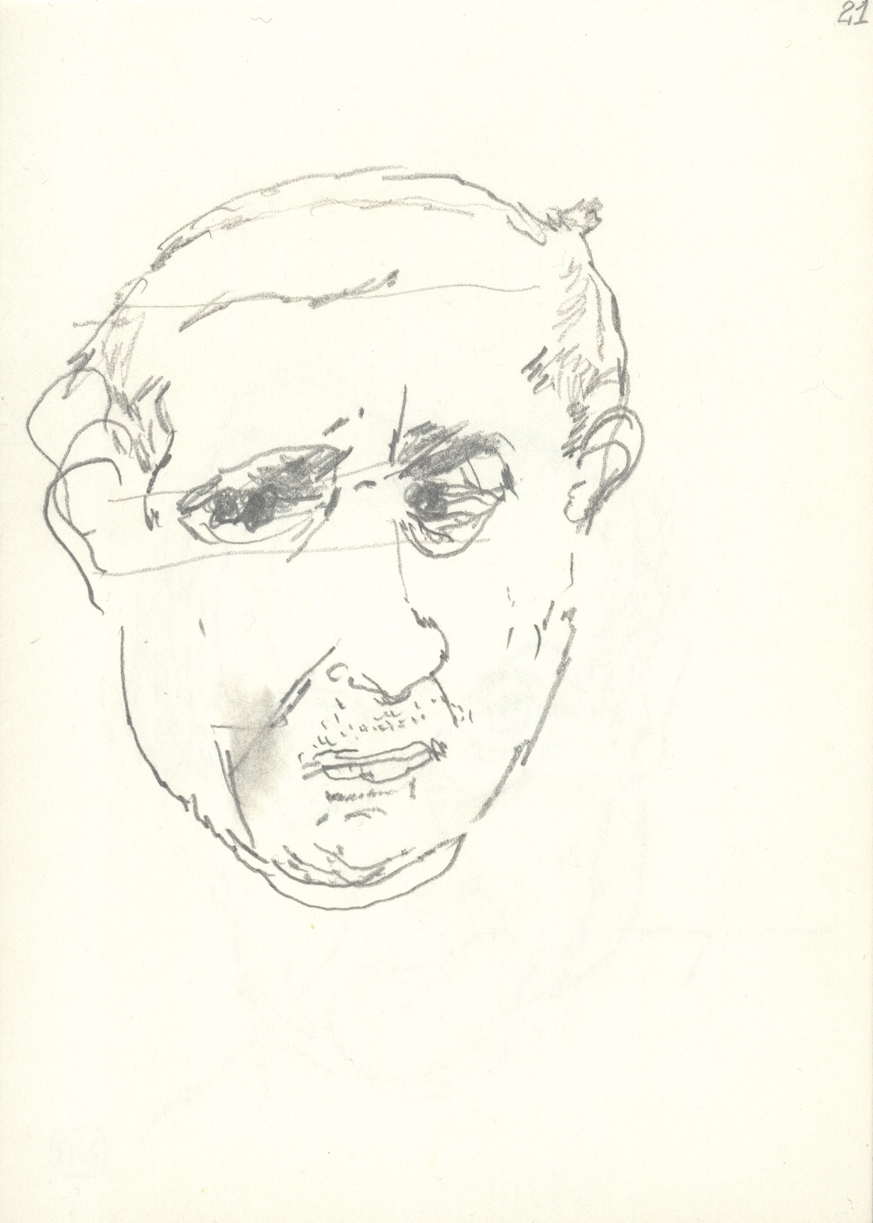 Zbigniew Herbert, wrzesień – listopad 1997, ołówek / papier, 14,8 × 10,5 cm, ze zbiorów Biblioteki Narodowej w Warszawie