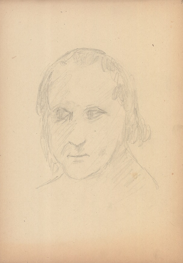 Zbigniew Herbert, około 1948–1949, ołówek / papier, 29,6 × 21 cm, ze zbiorów Biblioteki Narodowej w Warszawie