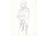 Zbigniew Herbert, około 1998, długopis / papier, 14,8 ×10,5  cm, ze zbiorów Biblioteki Narodowej w Warszawie5