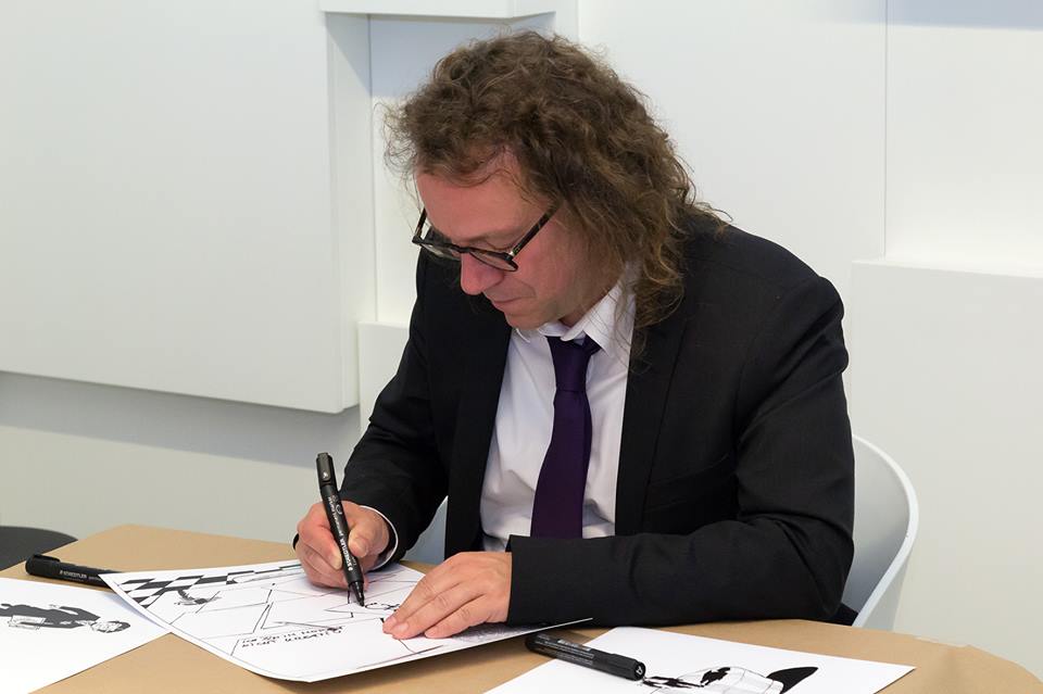 Spotkanie z Michelem Kichką, Noc Muzeów, 15.5.2015, Muzeum Sztuki Współczesnej w Krakowie MOCAK, Biblioteka