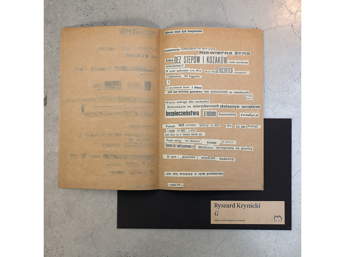 Ryszard Krynicki, //G//, Muzeum Sztuki Współczesnej w Krakowie MOCAK, Kraków 2015