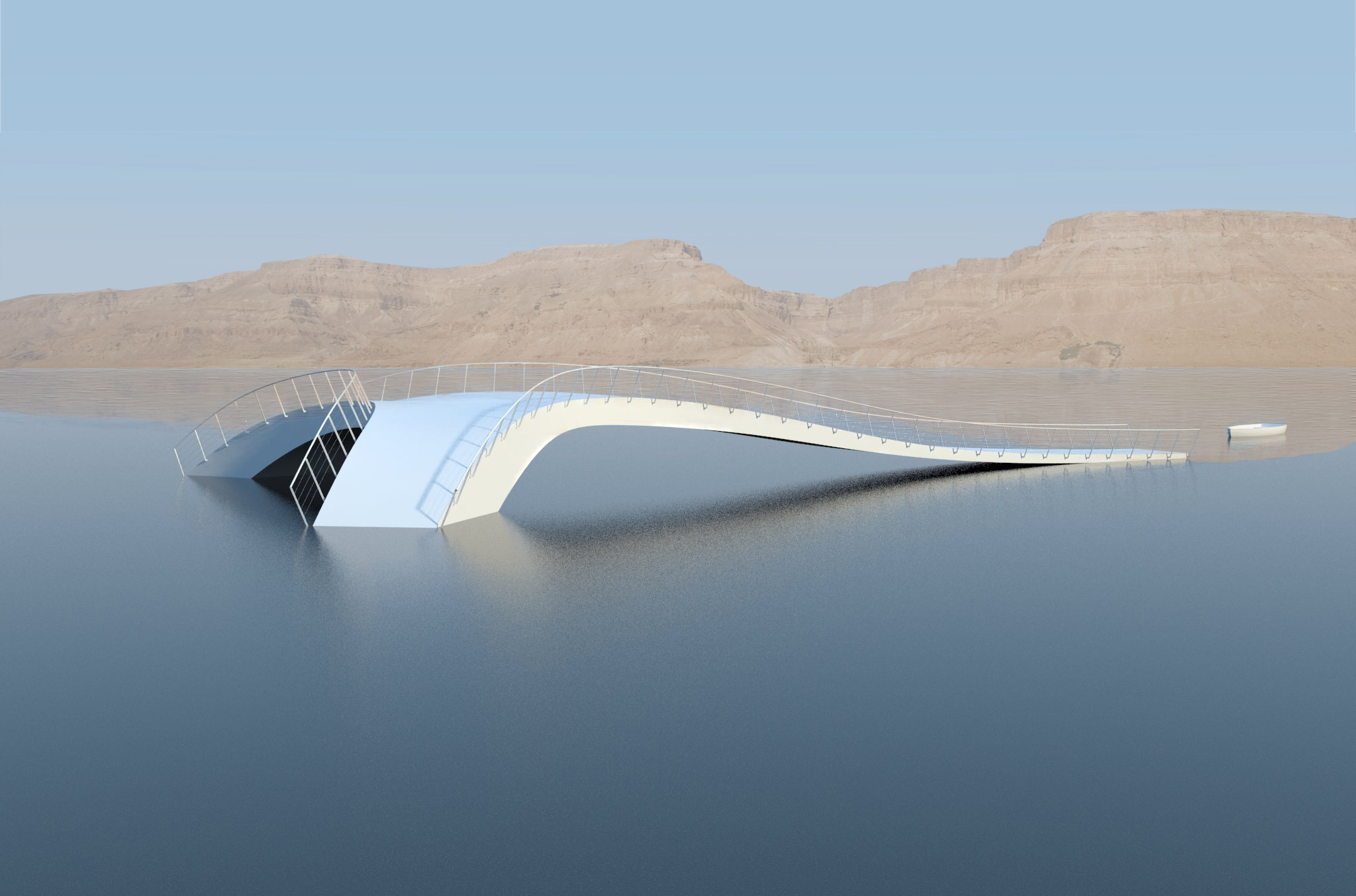 //The Salt Island Bridge//, 50 × 28 × 4 m (projekt wstępny 3D)