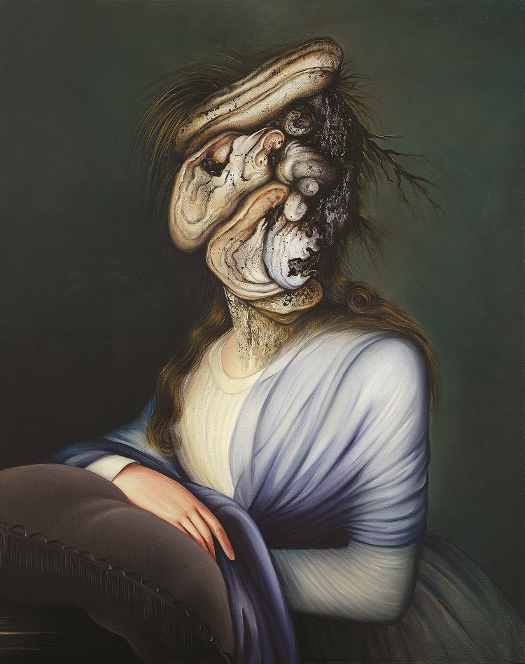Ewa Juszkiewicz, //Portret damy//, 2013, olej / płótno, 92×73 cm, courtesy E. Juszkiewicz