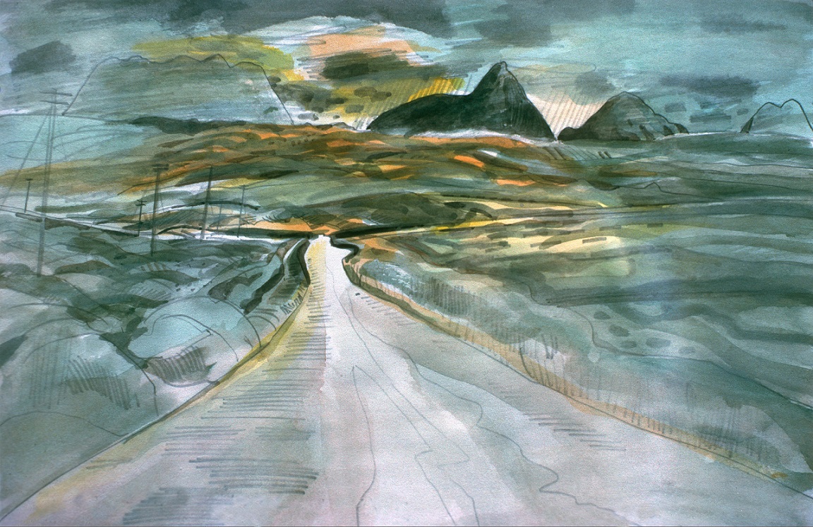 Richard Demarco, //Pejzaż drogi do Meikle Seggie//, 1976 r., courtesy The Demarco European Art Foundation