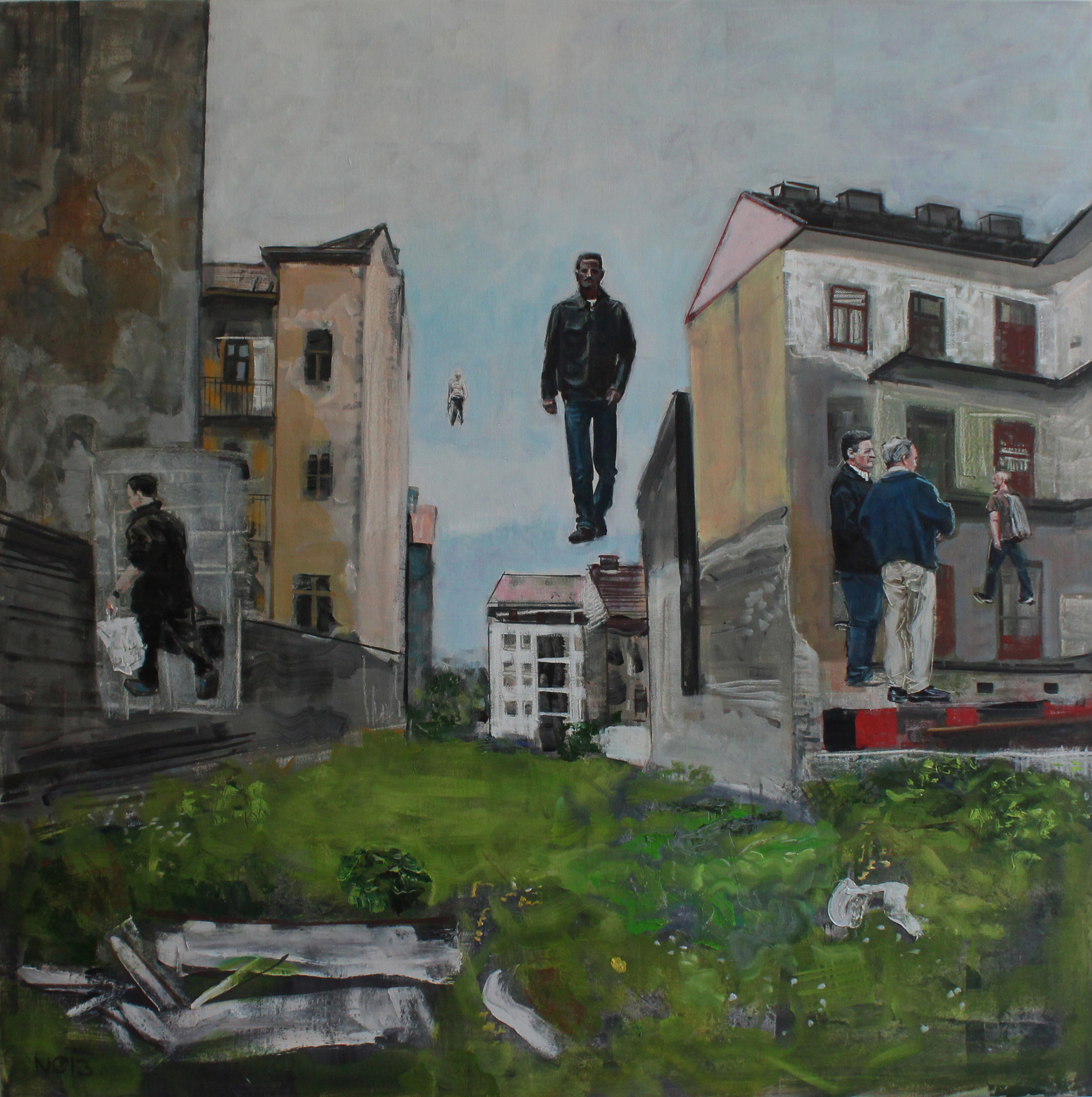Csaba Nemes, //Z dala od morza//, z cyklu //Imię ojca: Csaba Nemes//, 2013, olej / płótno, Kolekcja MOCAK-u