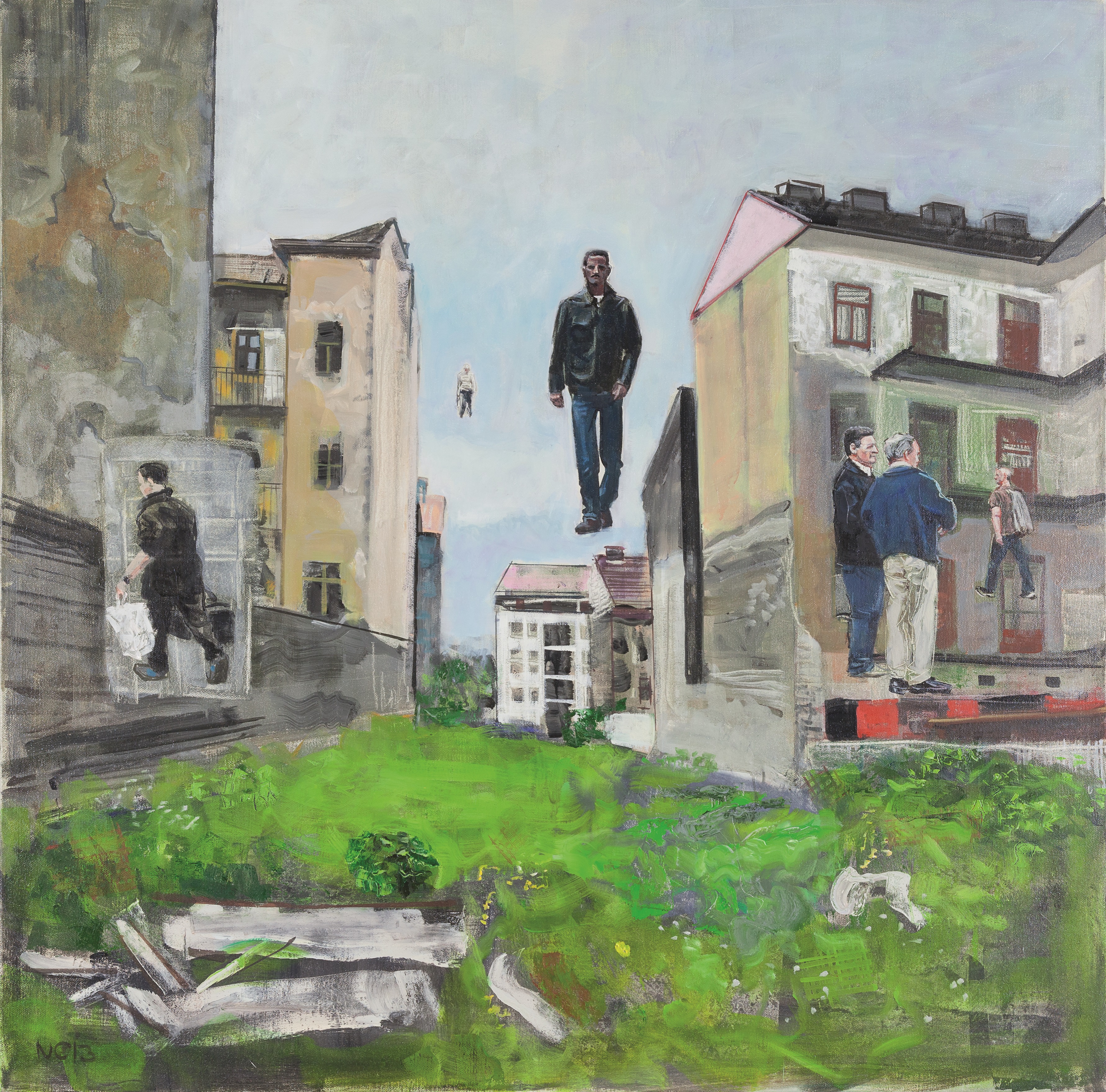 Csaba Nemes, //Z dala od morza//, z cyklu //Imię ojca: Csaba Nemes//, 2013, olej / płótno, Kolekcja MOCAK-u