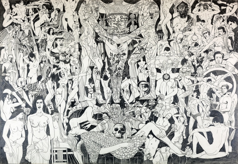 Mariusz Tarkawian, //Tribute to Robert Mapplethorp//, 2014, pencil / paper