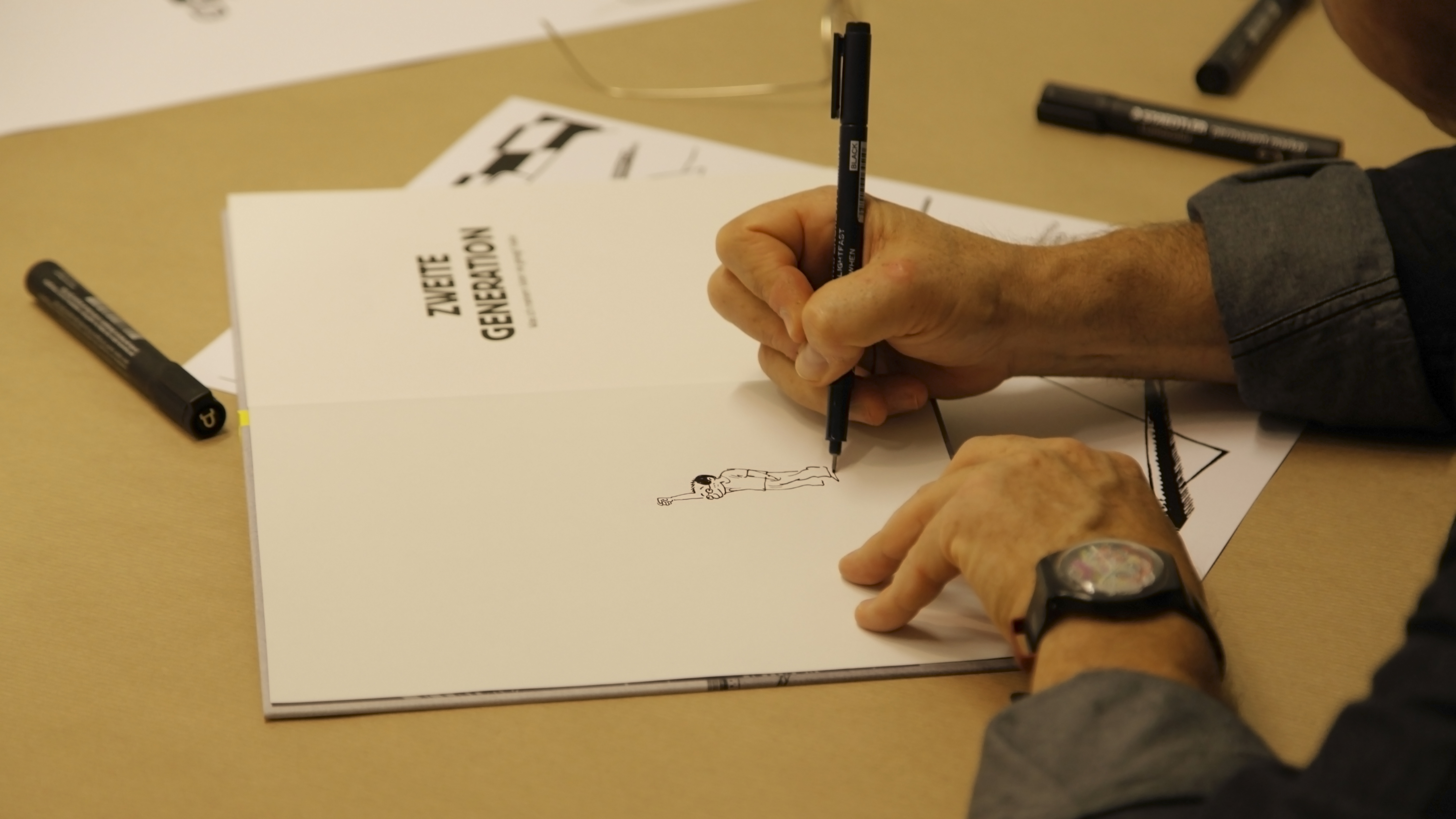Warsztaty z Michelem Kichką podczas Nocy Muzeów, 15.5.2015, Biblioteka MOCAK-u