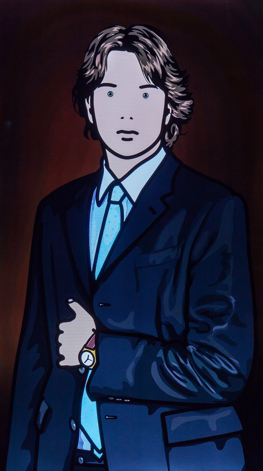 Julian Opie, //Lorenzo with Hand on Chest//, 2008
