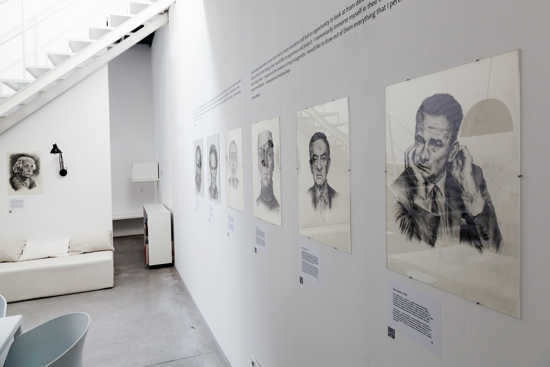 Wystawa Tomasza Wiatra //Szukanie siebie w innych//, Biblioteka MOCAK-u, fot. Rafał Sosin