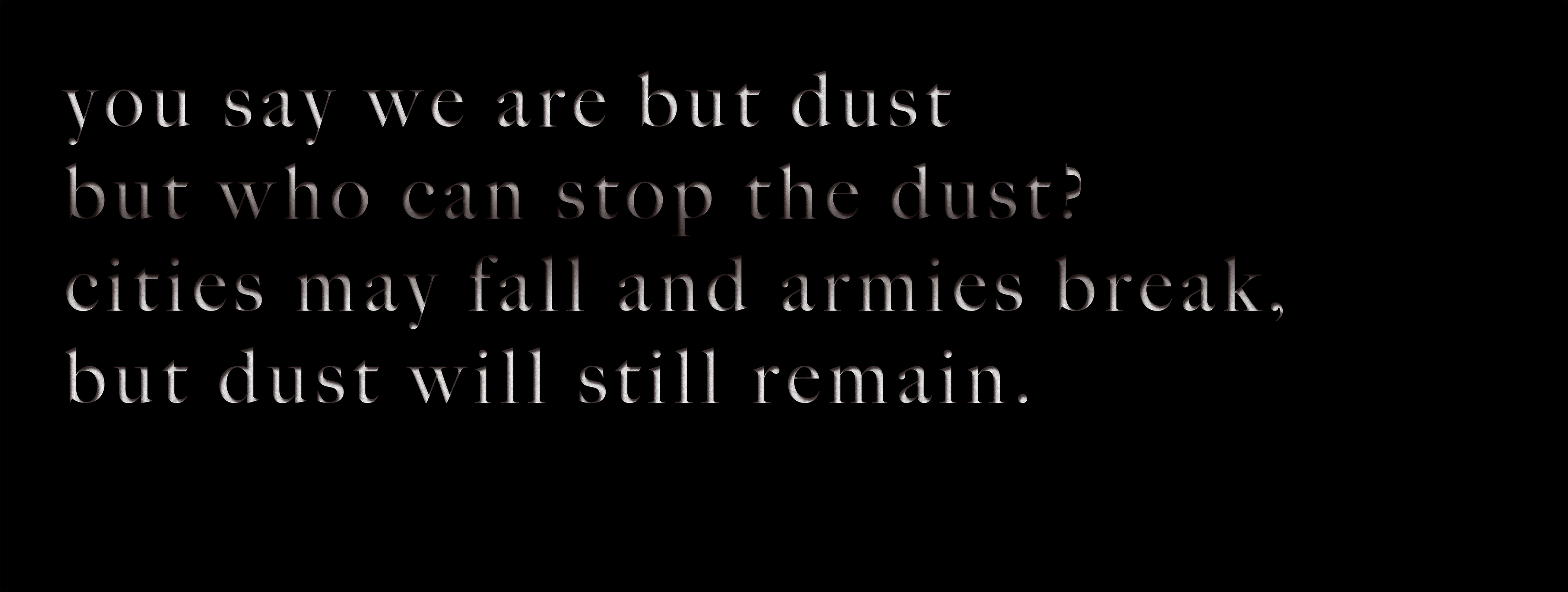 Mariam Ghani,// You say we are but dust…//, 2014