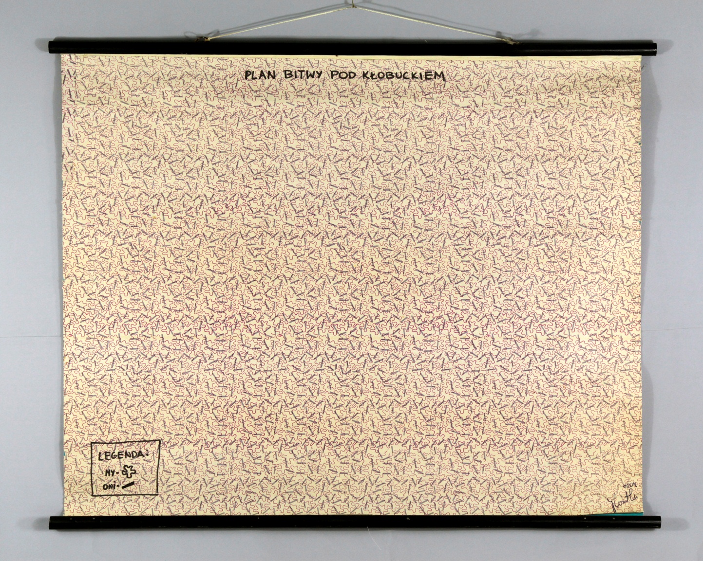 Jerzy Kosałka, //Plan bitwy pod Kłobuckiem//, 2004, obiekt