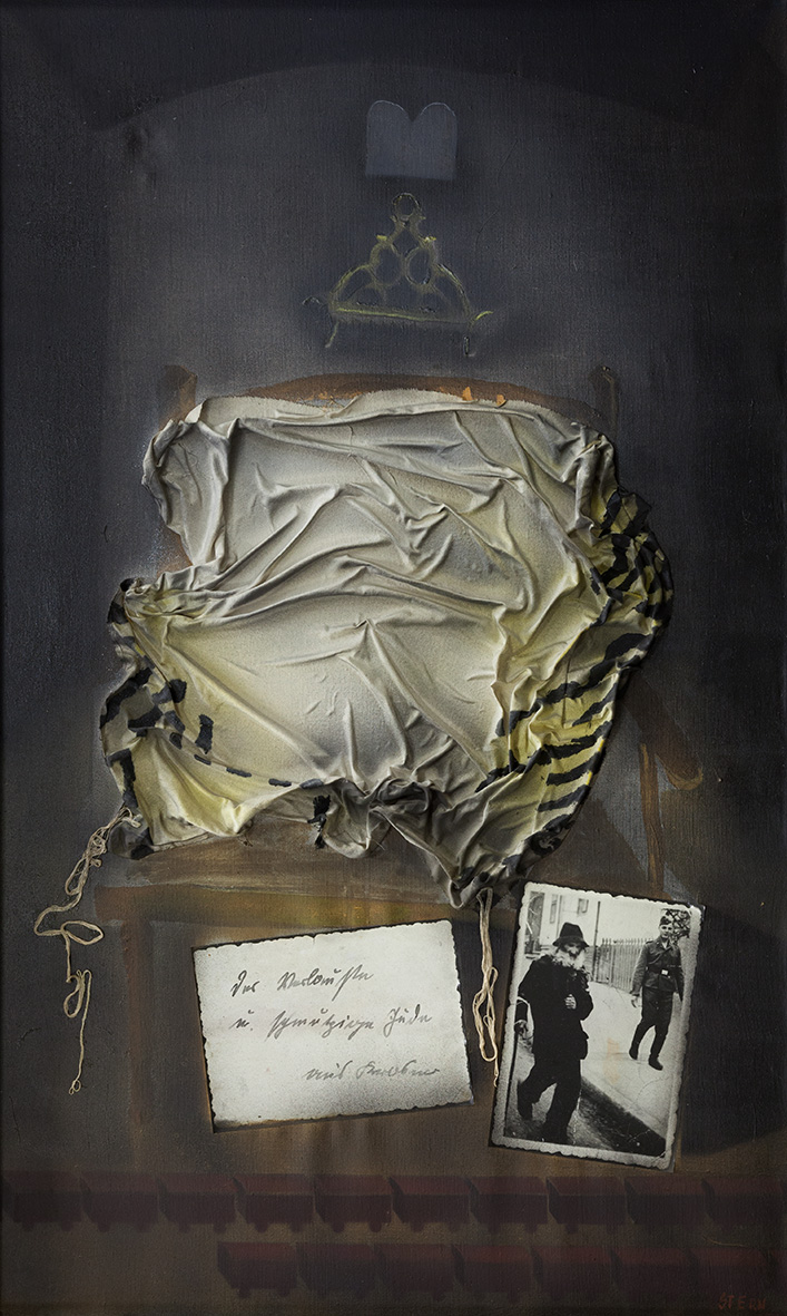 Jonasz Stern, //Upokorzenie//, 1985, asamblaż, 117 × 72 cm, własność prywatna