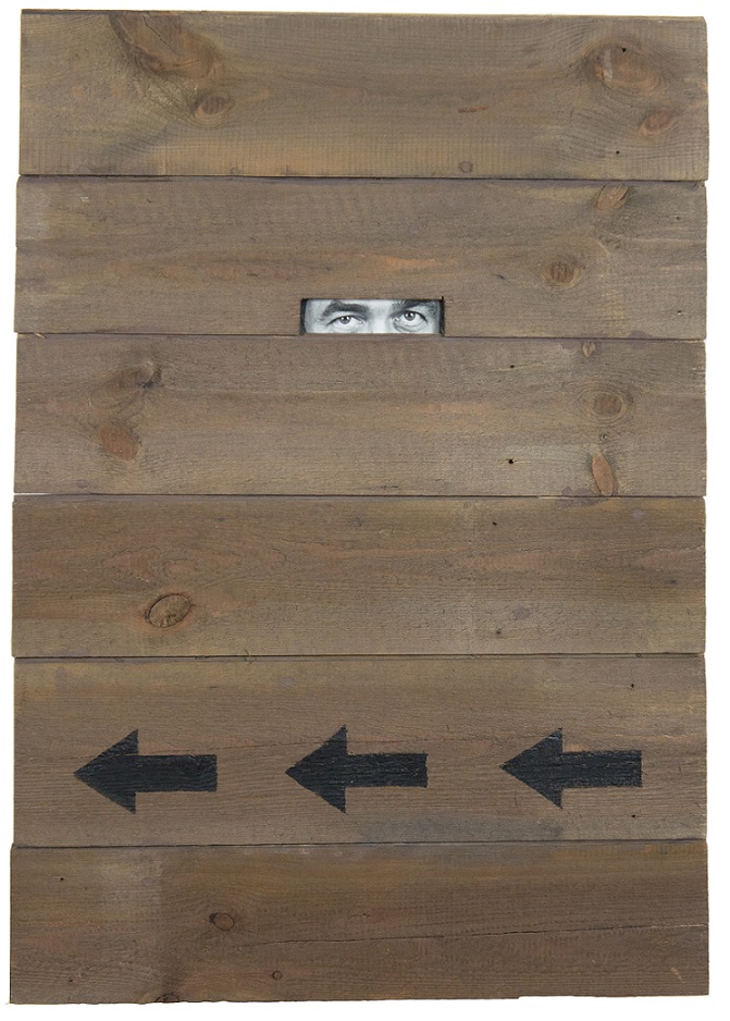 Jarosław Kozłowski, //Obecny X//, 1966–1967, asamblaż, 100 × 70 cm, courtesy J. Kozłowski