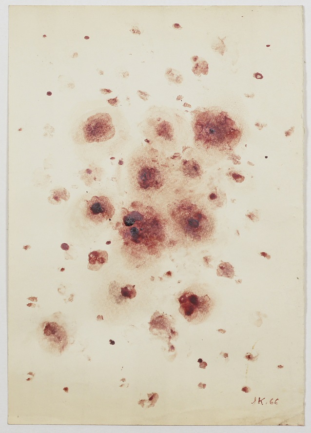 Jarosław Kozłowski, bez tytułu, 1966, krew / papier, 29,5 × 20,8 cm, courtesy J. Kozłowski
