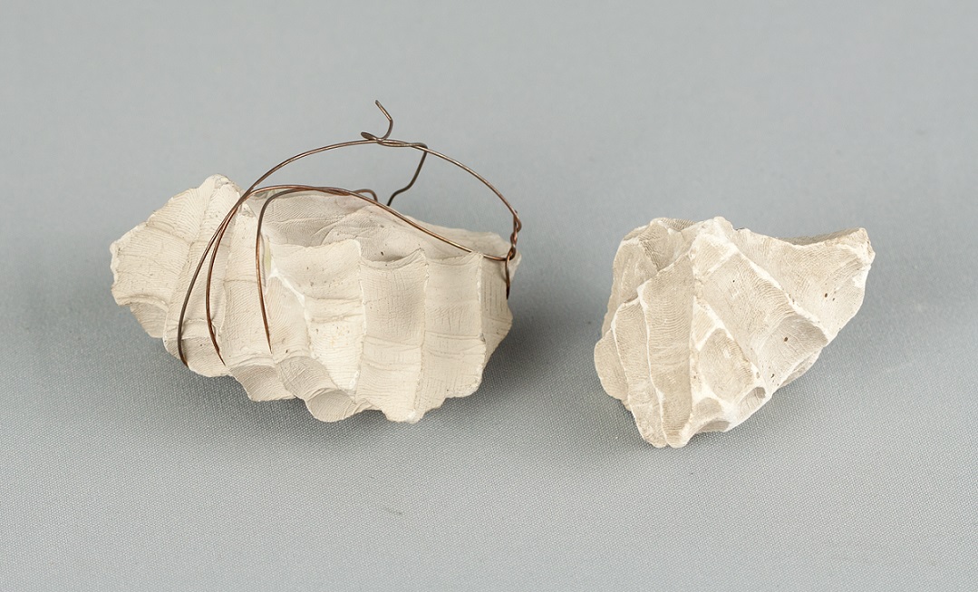 Zbigniew Warpechowski, //10 minut//, 1973, obiekty z performansu, 8 × 3 cm, 3 × 3,5 cm, Archiwum MOCAK-u