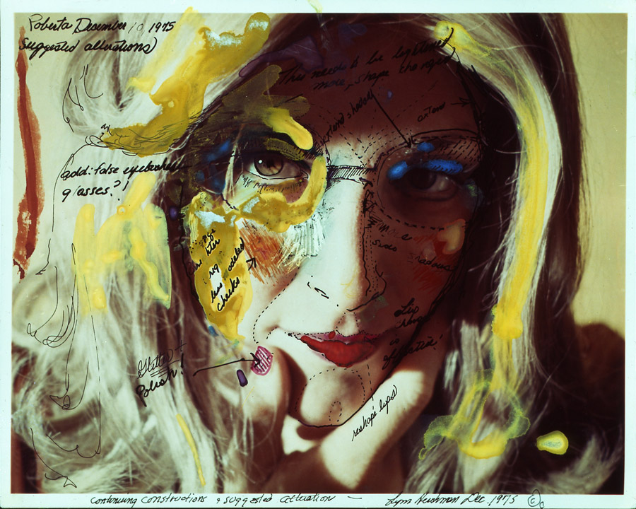 Lynn Hershman Leeson, Schemat konstrukcji Roberty #1, 1975, fotografia, kolorowy druk cyfrowy, dzięki uprzejmości Galerii Waldburger, Bruksela