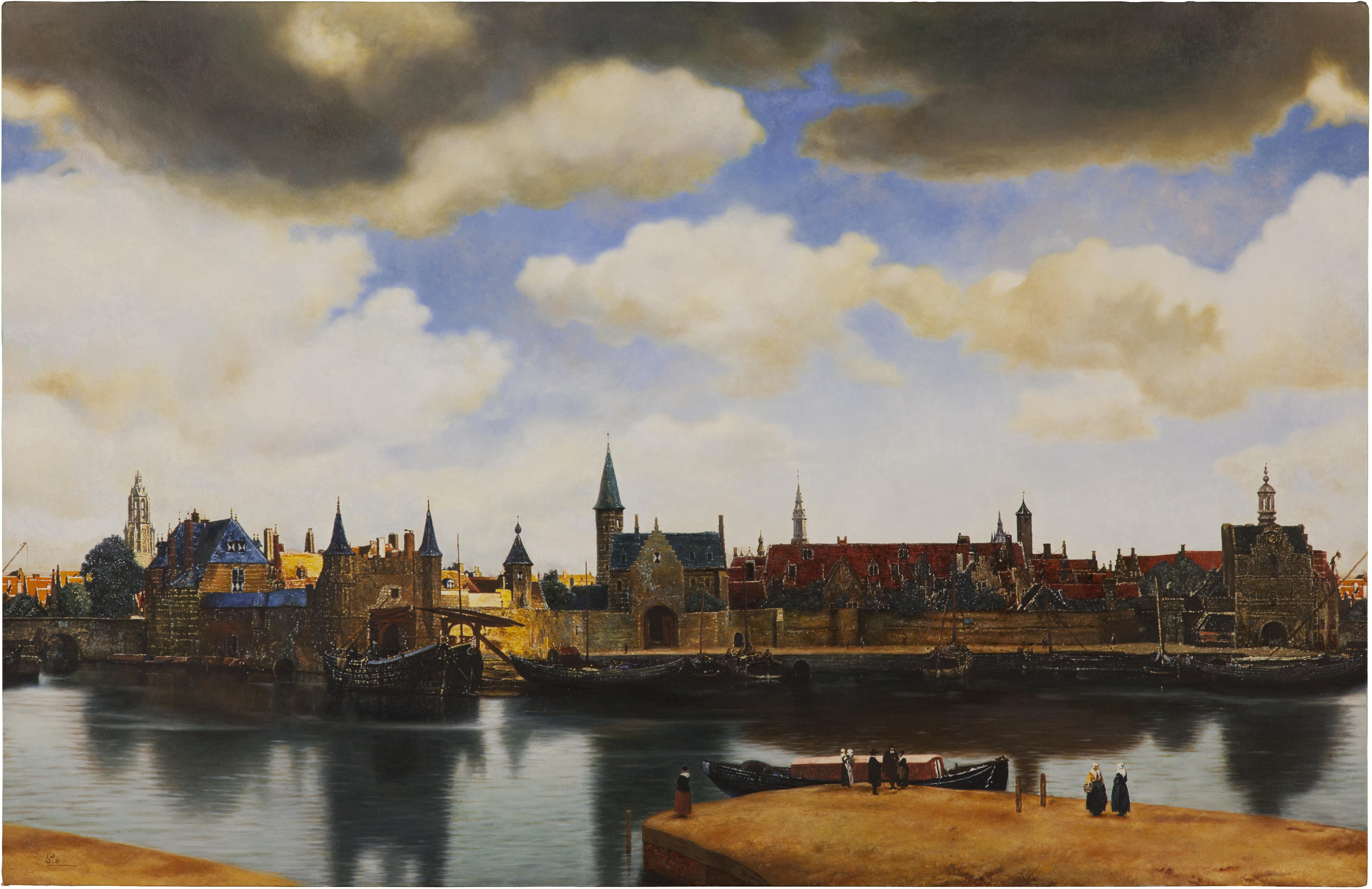 Shinji Ogawa, //Widok Delft//, 2013, olej / płótno, 65 x 100 cm, Kolekcja MOCAK-u