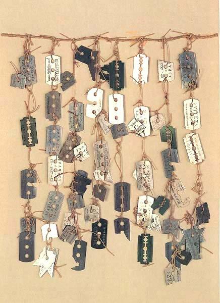 Jiří Kolář, //A Poem of Razors//, 1962, installation 