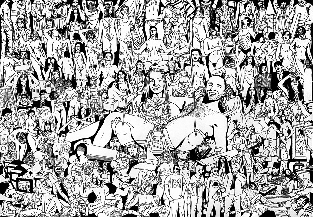Mariusz Tarkawian, //123 dzieła z Kolekcji MOCAK-u//, 2016, flamaster / papier