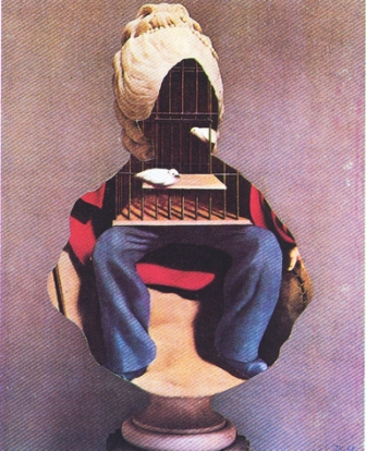 Jiří Kolář, //Zakochane gołębice//, 1969, prolaż