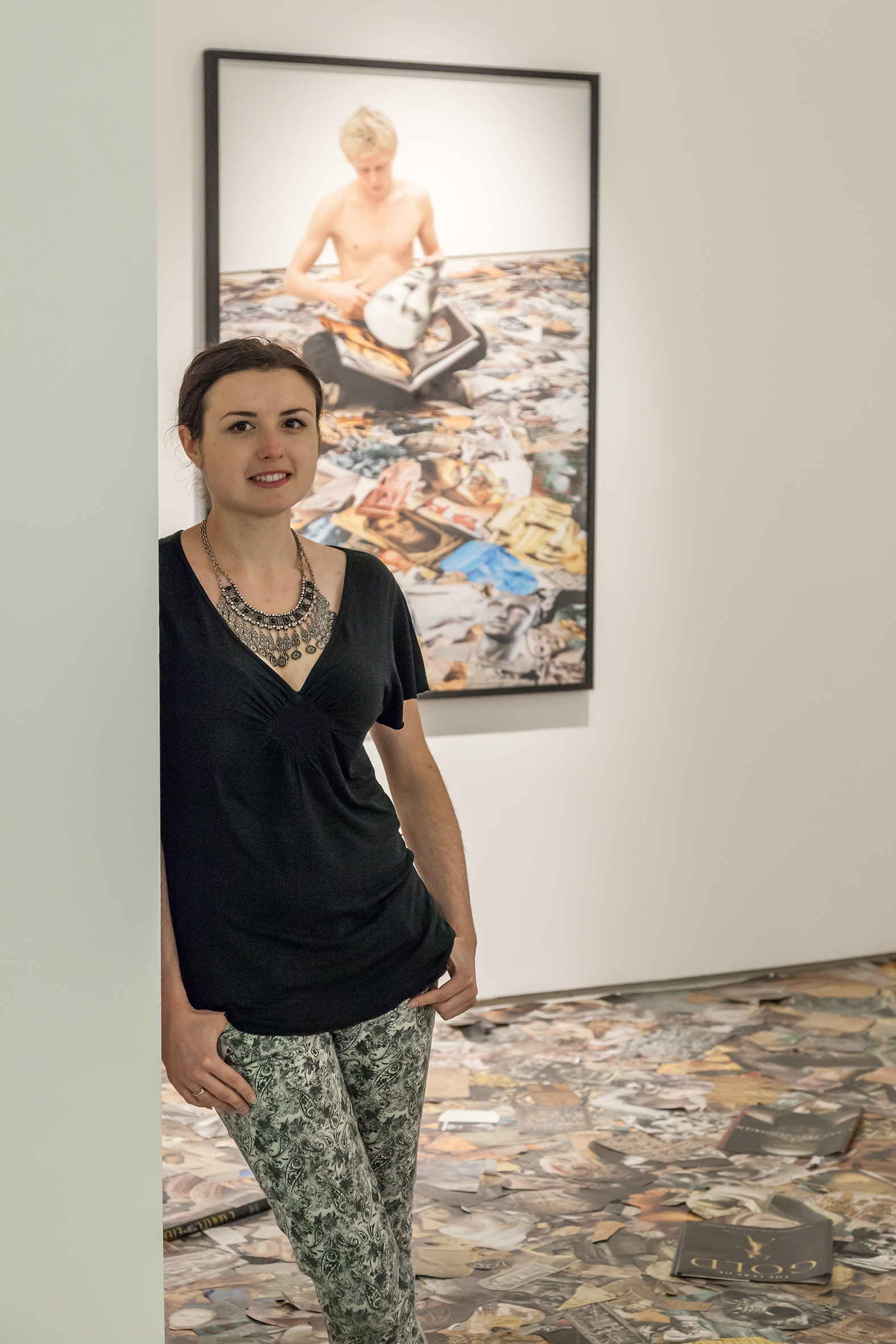Anna Pyzik przy pracy pracy Marcella Malobertiego //Vir Temporis Acti//, fot. R. Sosin
