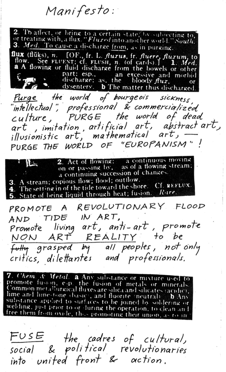 George Maciunas, Manifest Fluxusu, 1963