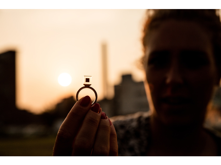 //Smog Free Project// - a ring with a stone that contains compressed smog