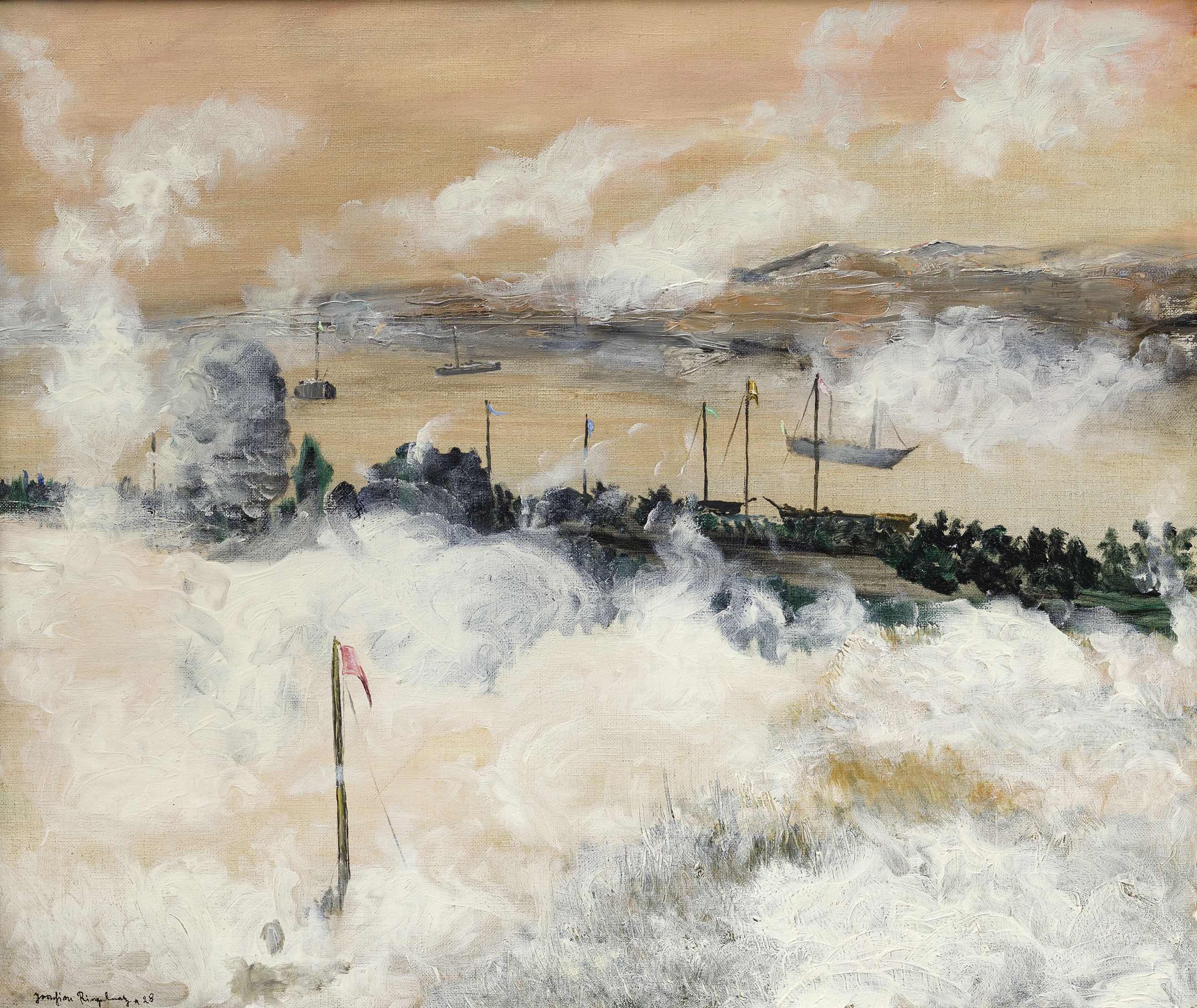 //Skłębiona mgła// (//Geballter Nebel//), 1928, olej / płótno, 54 × 64 cm, courtesy Muzeum Joachima Ringelnatza, Cuxhaven 