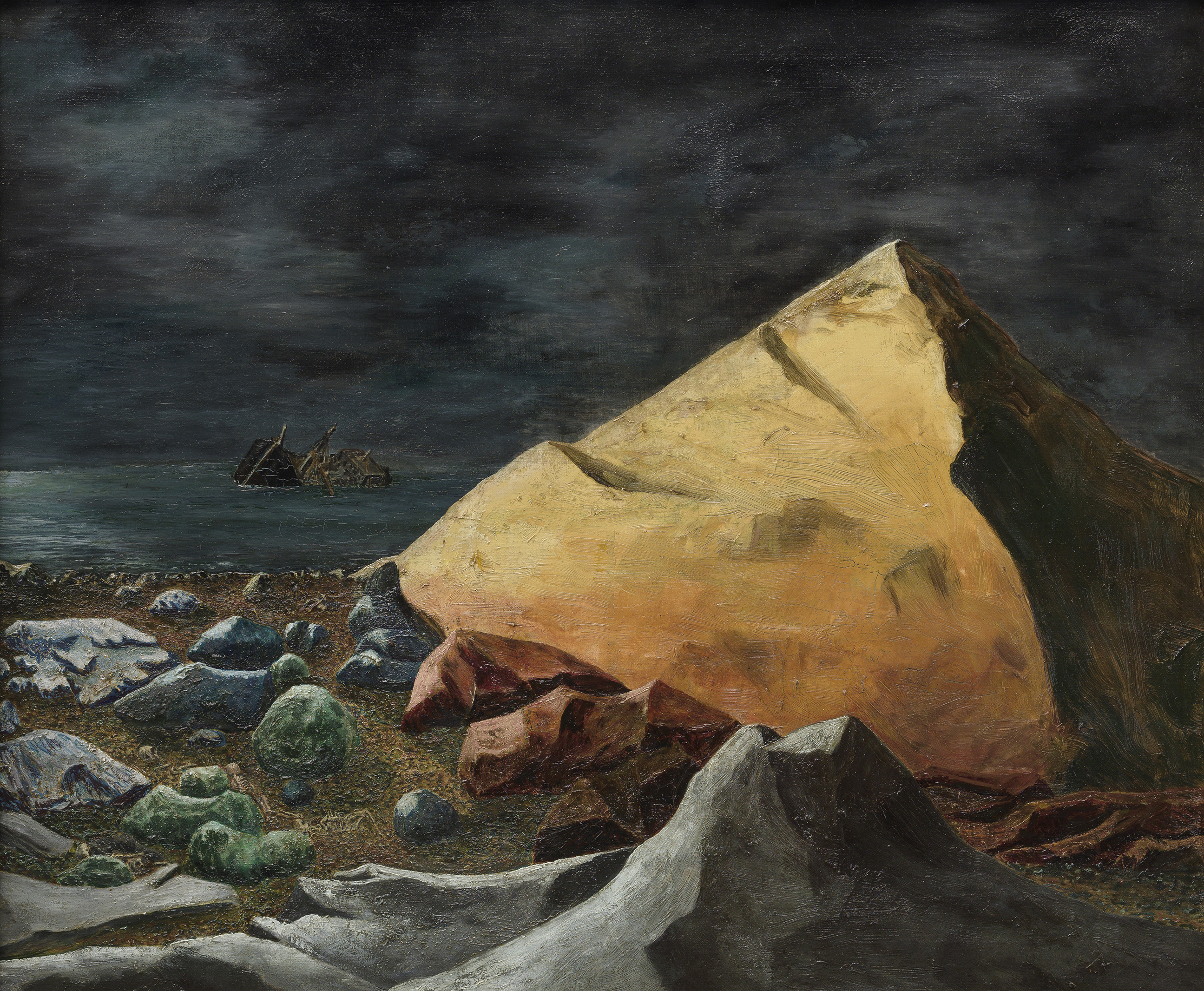 //Der Messingberg// (//Eine Sage//), niedatowane, oil / canvas, 54 × 65 cm, courtesy of Joachim-Ringelnatz-Museum, Cuxhaven 