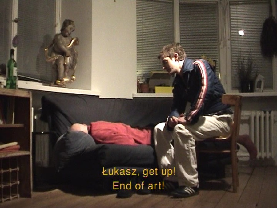 Azorro, //Koniec sztuki//, 2002, wideo, 2 min 49 s, Kolekcja MOCAK-u