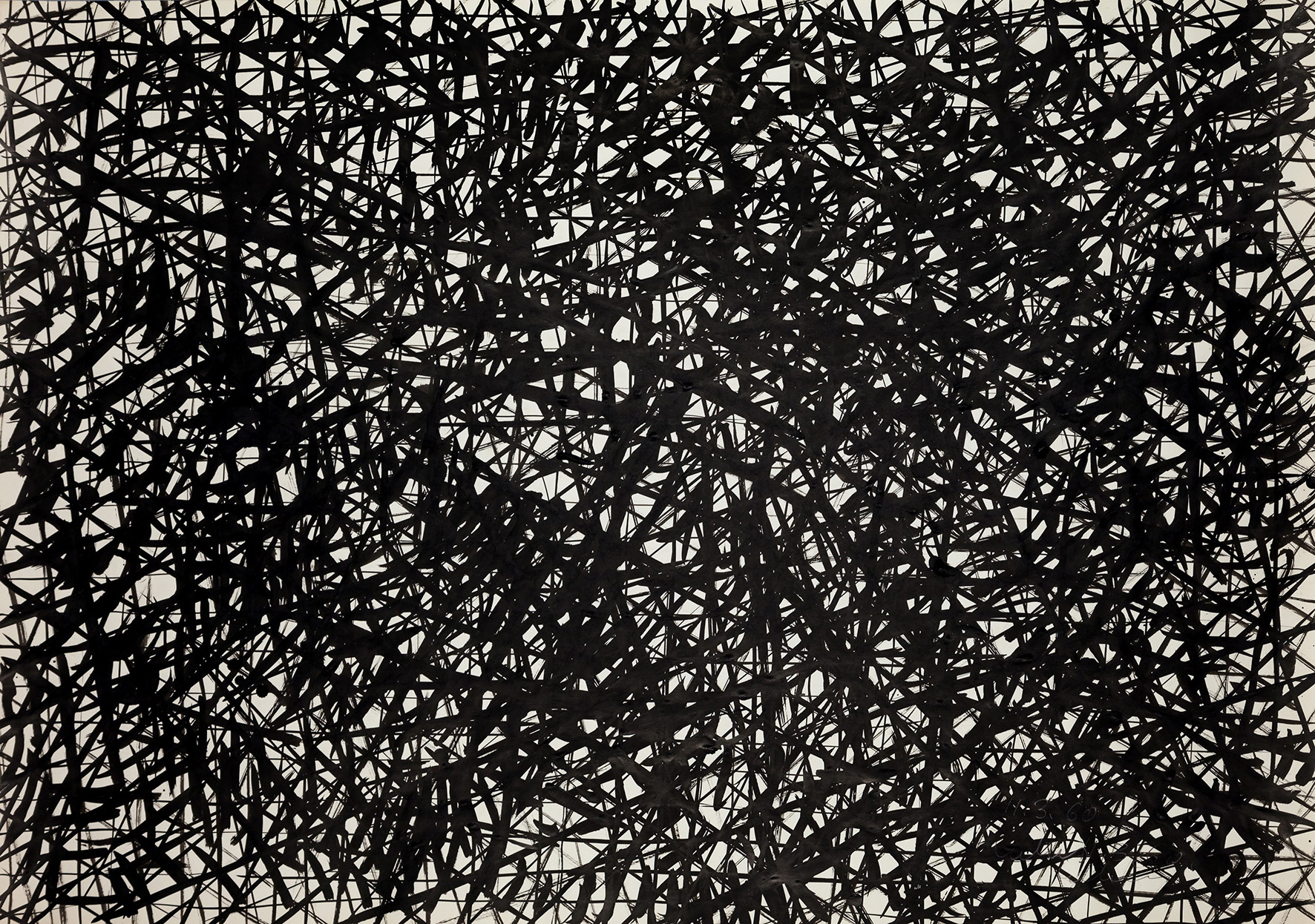 Dietrich Helms, //bez tytułu//, 1960, tusz / papier, 61,7 × 87,8 cm, Kolekcja MOCAK-u