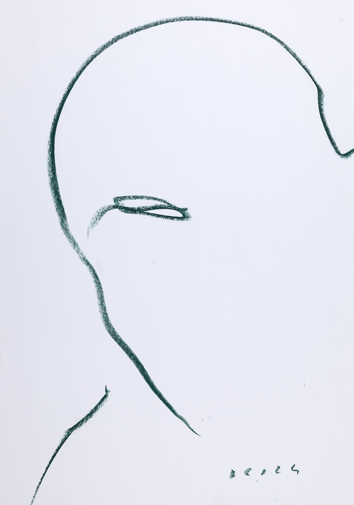 Dietrich Helms, //bez tytułu//, 1992, kredka świecowa / papier, 59,3 × 41,8 cm, Kolekcja MOCAK-u