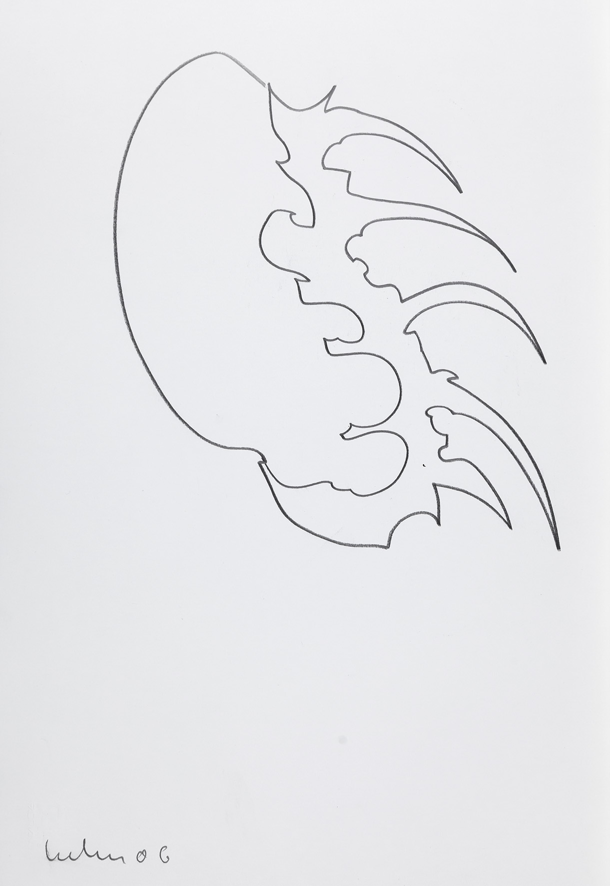 Dietrich Helms, //bez tytułu//, 2006, grafit / papier, 48 × 33 cm, Kolekcja MOCAK-u