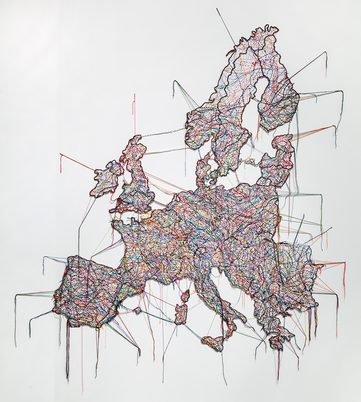 Małgorzata Markiewicz, //Mapa//, 2013, obiekt, 250 × 250 cm, Kolekcja MOCAK-u, fot. R. Sosin