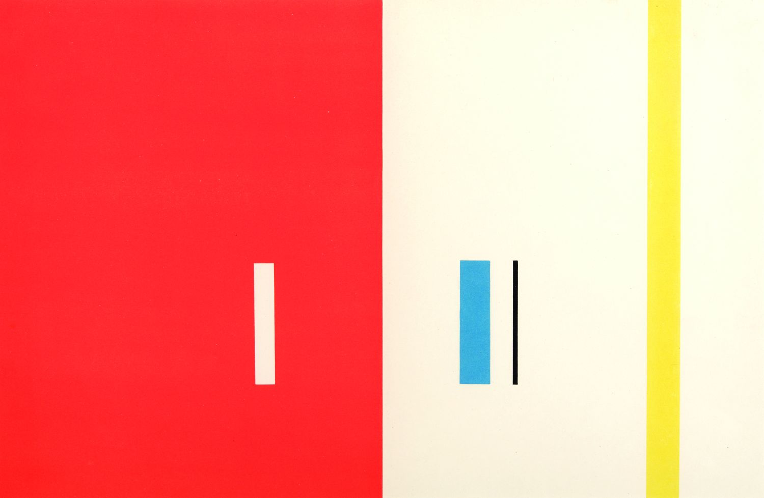 Friedrich Vordemberge-Gildewart, //L 2//, 1949, lithograph (insert to special edition of VG, Duwaer 1949), 23 × 31 cm, Museum Wiesbaden, courtesy of Museum Wiesbaden, Germany