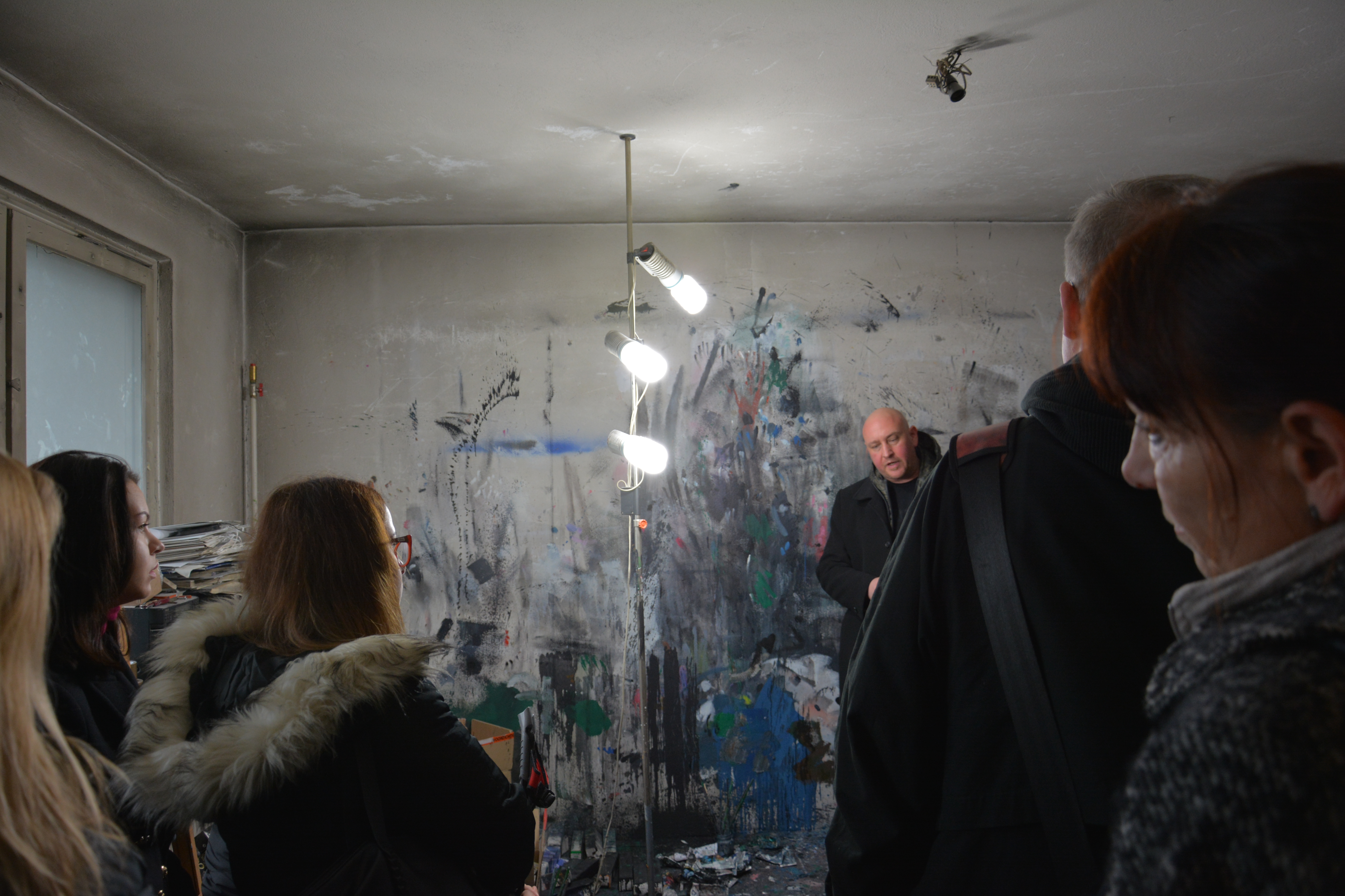 Spotkanie w pracowni malarskiej Witolda Stelmachniewicza, 28.10.2017, fot. K. Marchlak