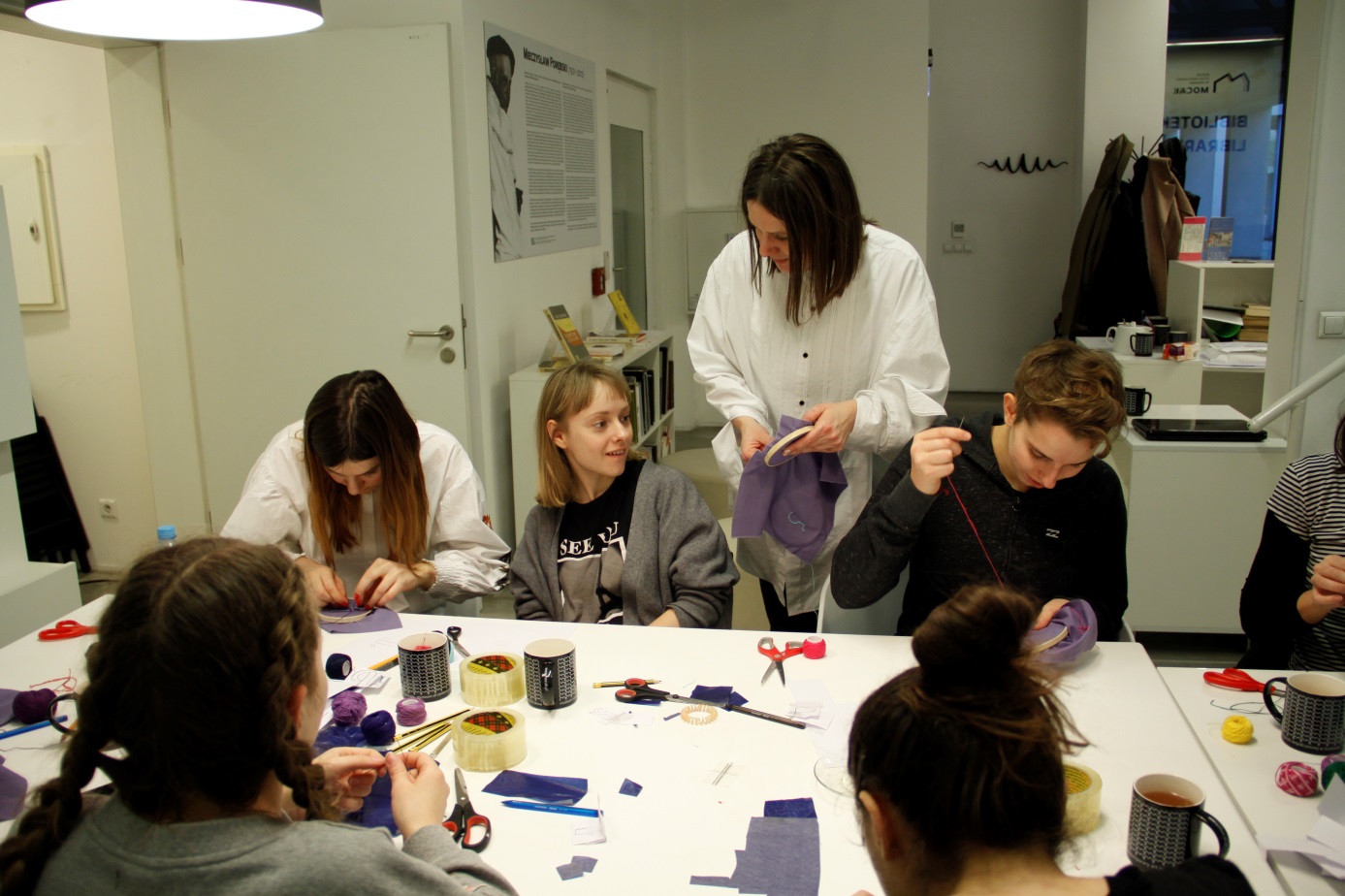 //Wzornik// – warsztaty z Moniką Drożyńską, 27.1.2018, fot. Dział Edukacji MOCAK-u