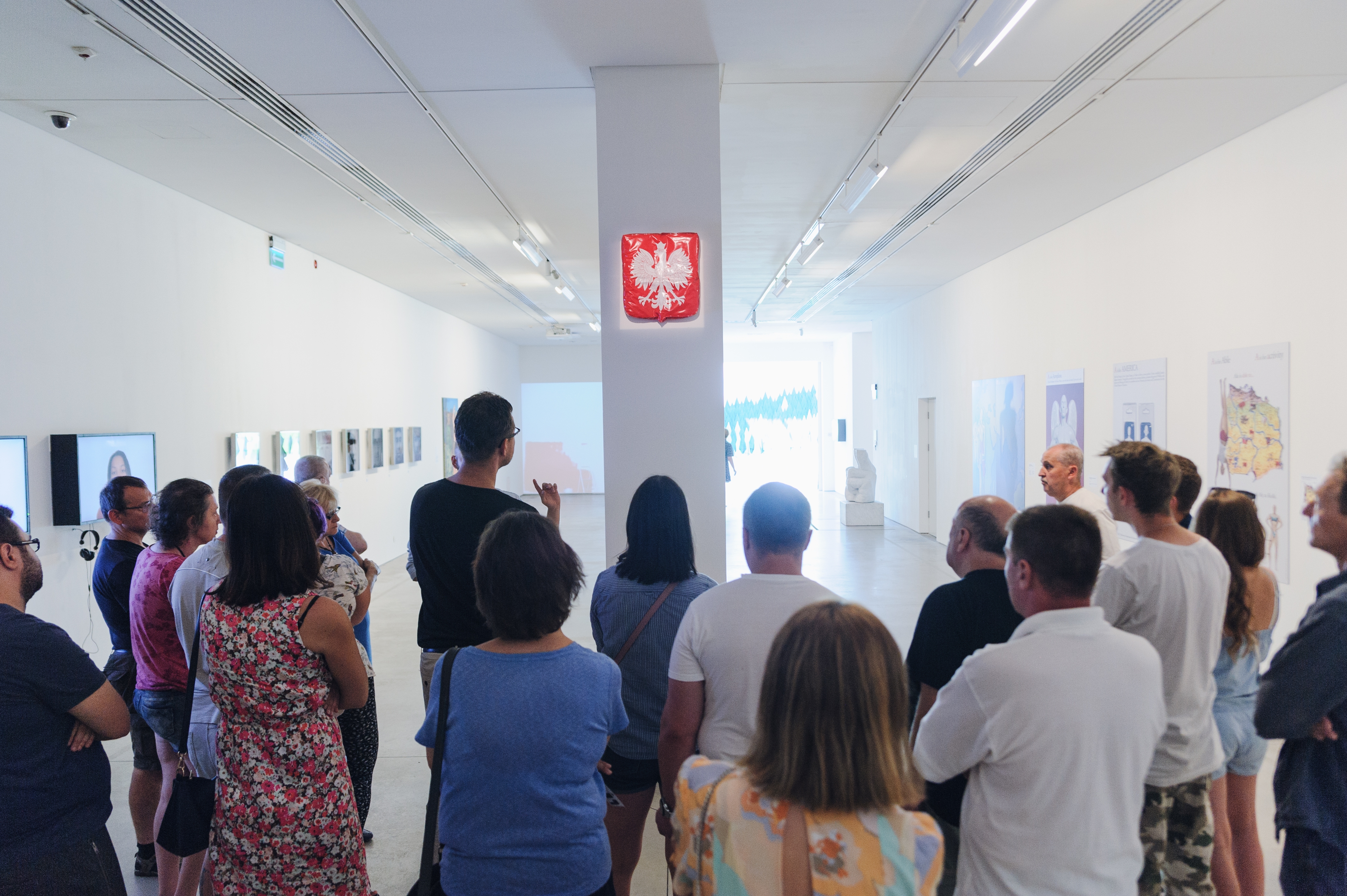 Oprowadzanie po wystawie //Ojczyzna w sztuce//, 8.8.2018, fot. L. Radyk