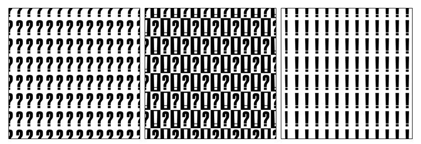 Stanisław Dróżdż, //Niepewność – Wahanie – Pewność//, 1967, 80 × 80 cm każdy element, Kolekcja MOCAK-u