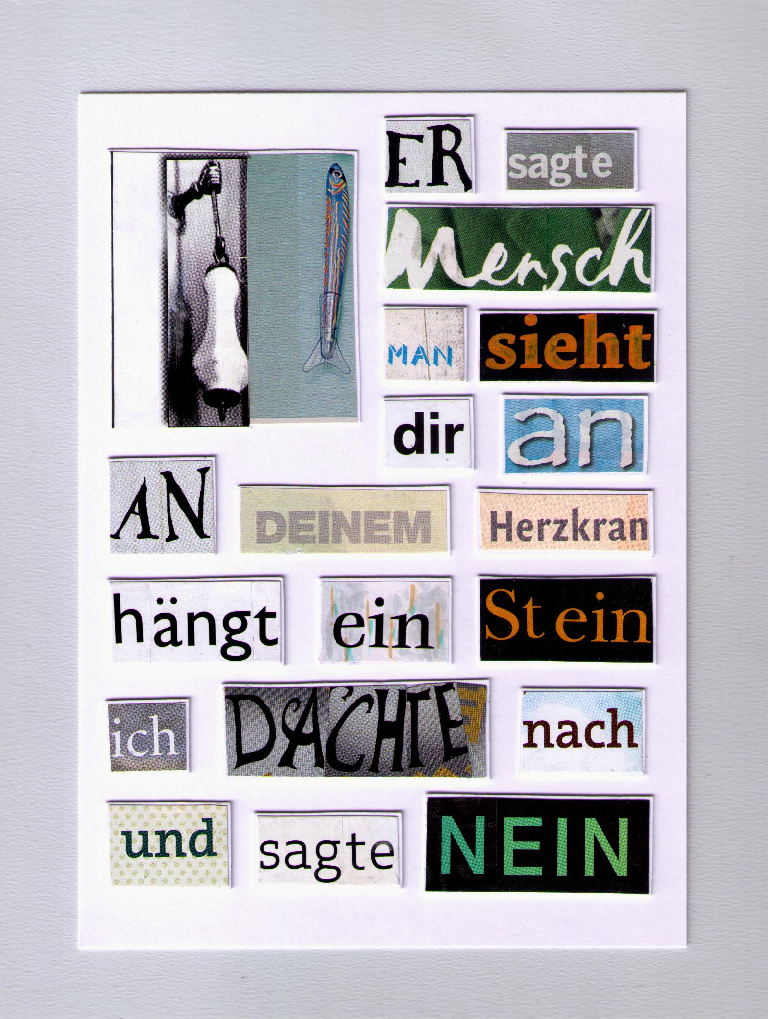Herta Müller, bez tytułu, 2012, kolaż, 14,8 cm × 10,5 cm, courtesy H. Müller